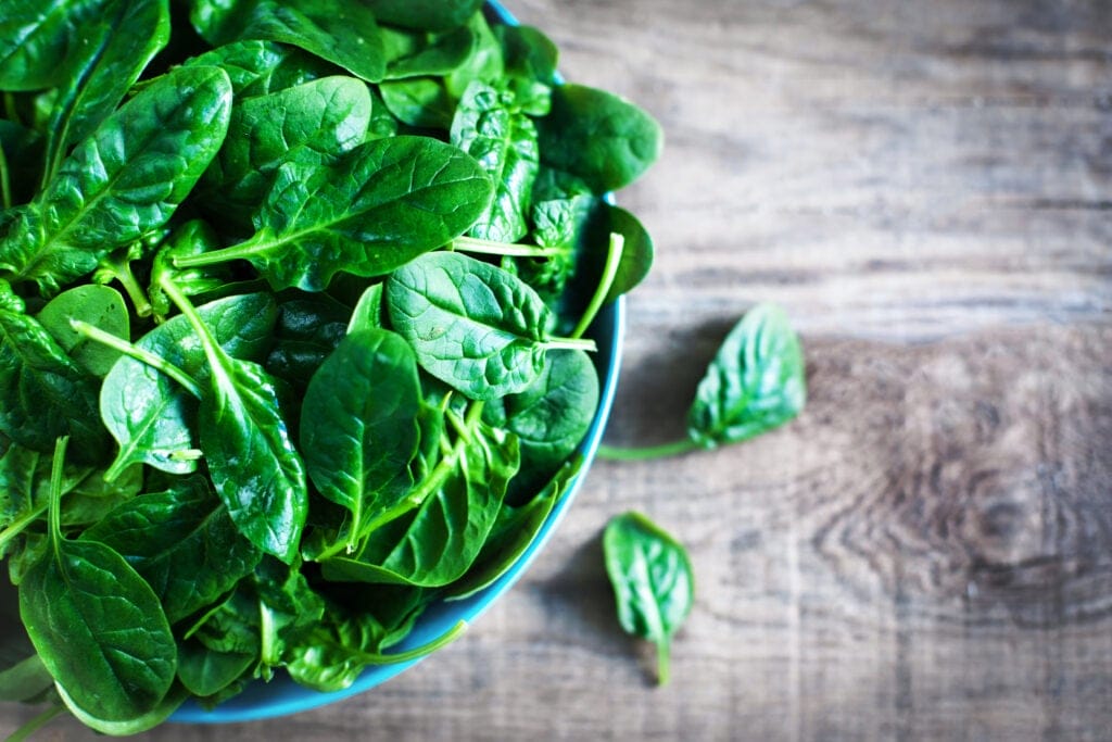 harvest spinach